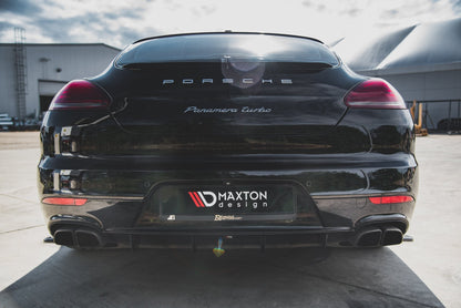 Diffusor Heck Ansatz für Porsche Panamera Turbo 970 Facelift Carbon Look