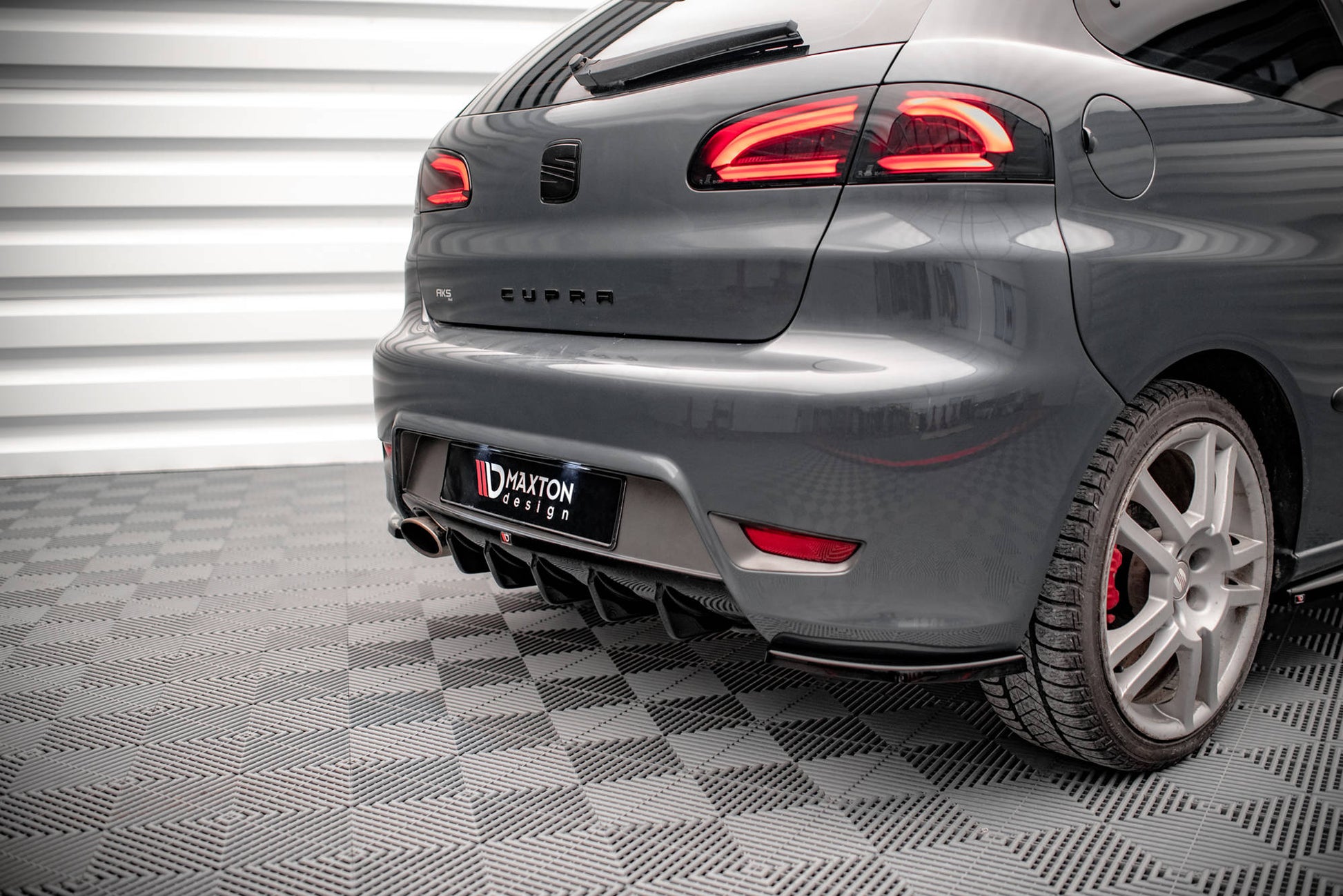 Heck Ansatz Flaps Diffusor für Seat Ibiza Cupra Mk3 schwarz matt