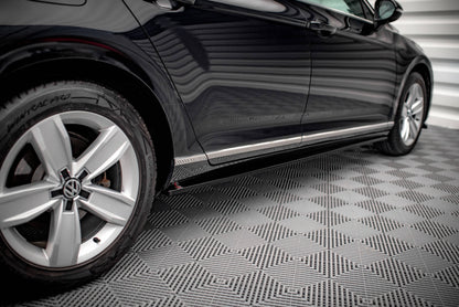 Seitenschweller Ansatz für Volkswagen Passat B8 Facelift schwarz Hochglanz