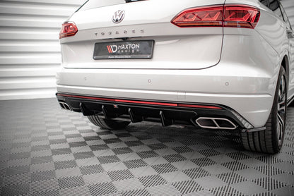 Diffusor Heck Ansatz für Volkswagen Touareg R-line Mk3 Carbon Look