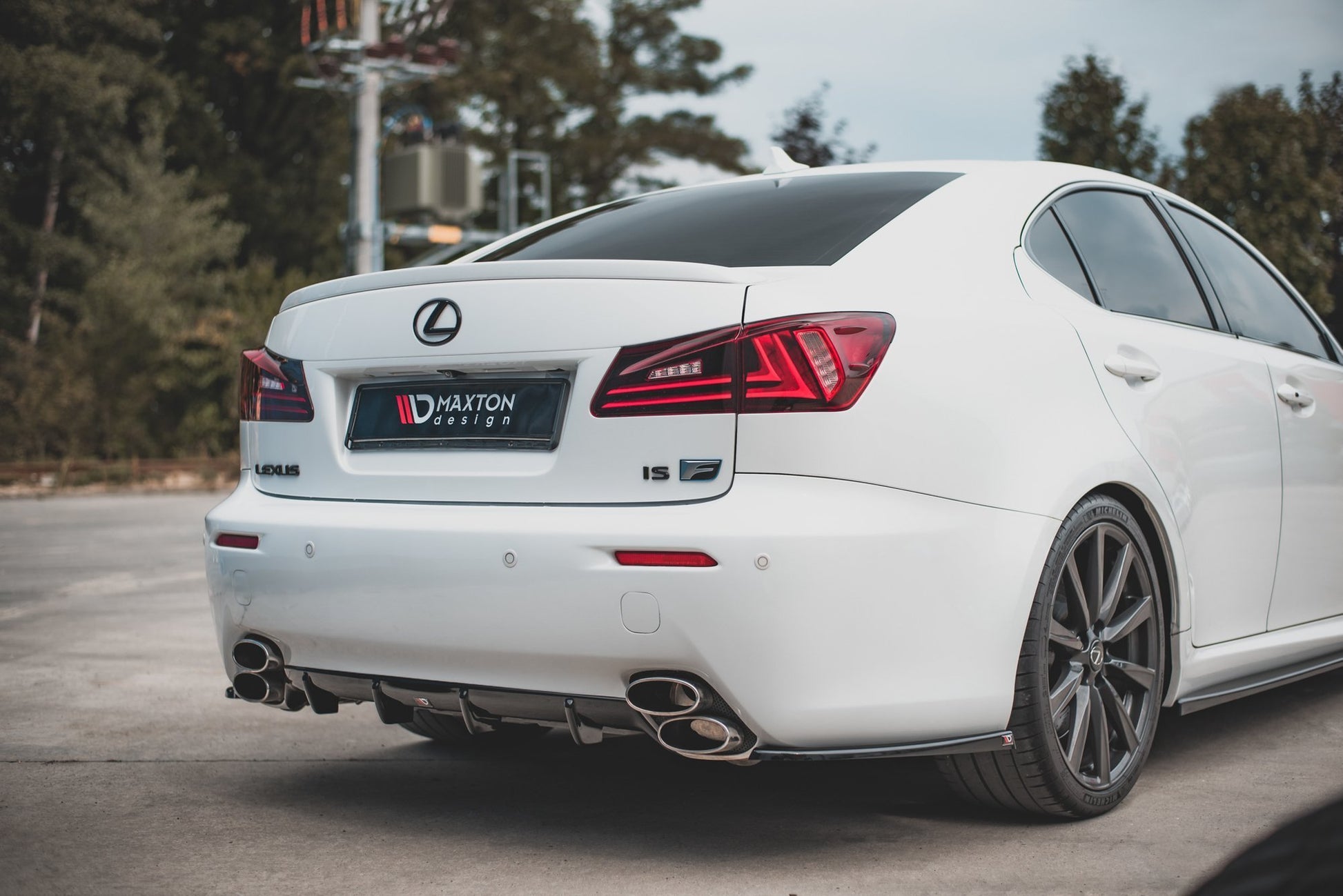 Diffusor Heck Ansatz für Lexus IS F Mk2 Carbon Look
