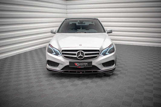 Front Ansatz V.2 für Mercedes-Benz E AMG-Line Limousine W212 Facelift schwarz matt
