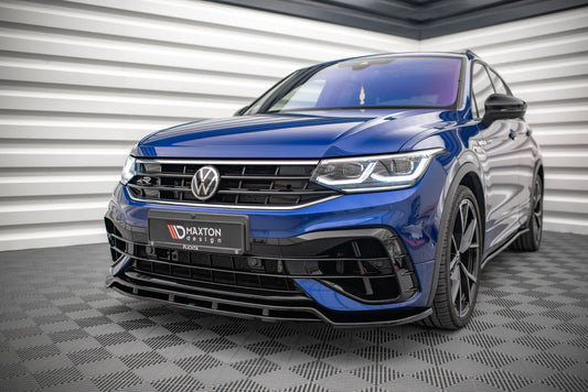 Front Ansatz V.1 für Volkswagen Tiguan R / R-Line Mk2 Facelift schwarz Hochglanz