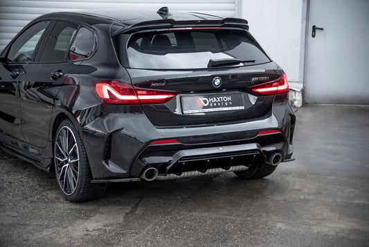 Heck Ansatz Flaps Diffusor V.3 für BMW 1er F40 M-Paket/ M135i Carbon Look