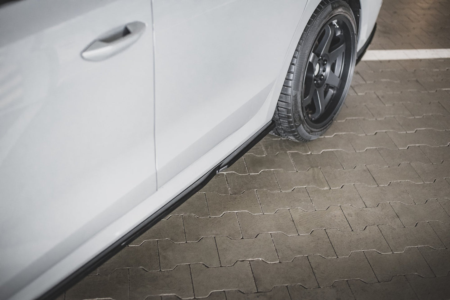 Seitenschweller Ansatz für V.1 für Skoda Octavia RS Mk4 schwarz Hochglanz