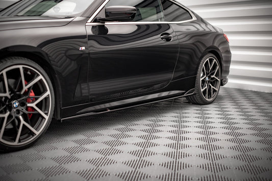 Seitenschweller Ansatz für V.2 für BMW 4er M-Paket G22 schwarz matt