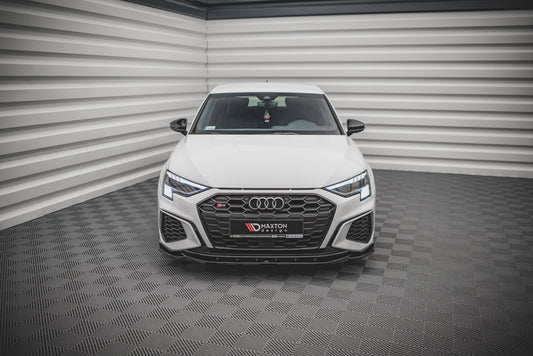 Front Ansatz V.4 für Audi S3 / A3 S-Line 8Y schwarz matt