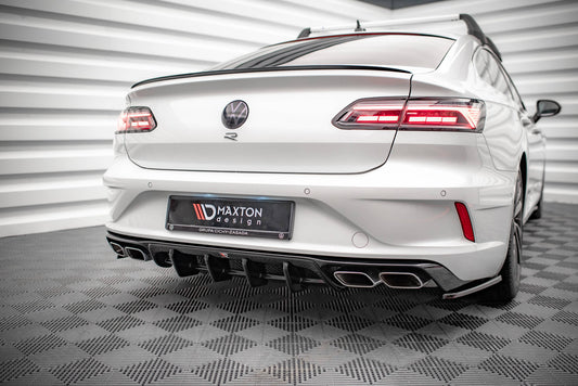 Diffusor Heck Ansatz für Volkswagen Arteon R schwarz matt