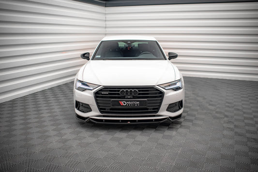 Front Ansatz V.2 für Audi A6 C8 schwarz Hochglanz