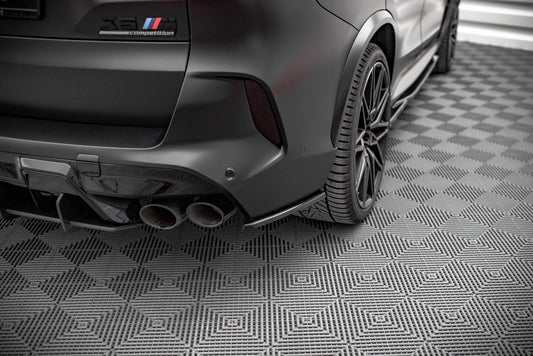 Heck Ansatz Flaps Diffusor für BMW X5M F95 schwarz matt