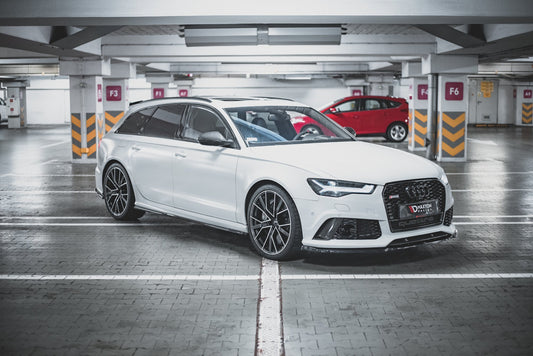 Seitenschweller Ansatz für V.2 für Audi RS6 C7 schwarz Hochglanz