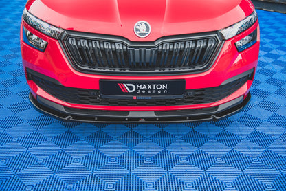 Front Ansatz V.2 für Skoda Kamiq schwarz Hochglanz