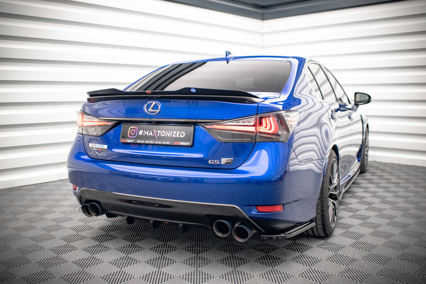 Diffusor Heck Ansatz für Lexus GS F Mk4 Facelift schwarz matt
