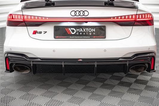 Diffusor Heck Ansatz für Audi RS6 C8 / RS7 C8 schwarz matt