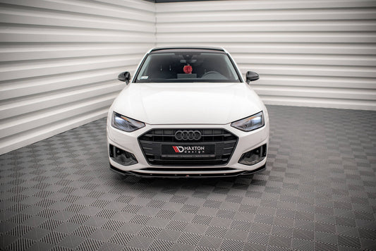 Front Ansatz V.2 für Audi A4 B9 Facelift schwarz Hochglanz