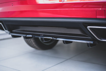 Mittlerer Diffusor Heck Ansatz DTM Look für Skoda Kodiaq RS Carbon Look