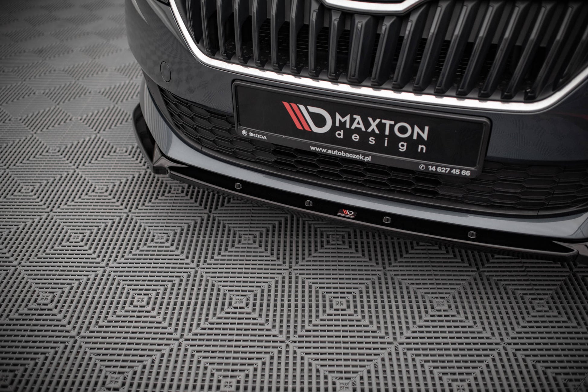 Front Ansatz für Skoda Fabia Mk3 Facelift schwarz matt