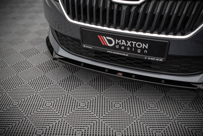 Front Ansatz für Skoda Fabia Mk3 Facelift schwarz matt