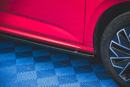 Seitenschweller Ansatz für Skoda Kamiq schwarz Hochglanz