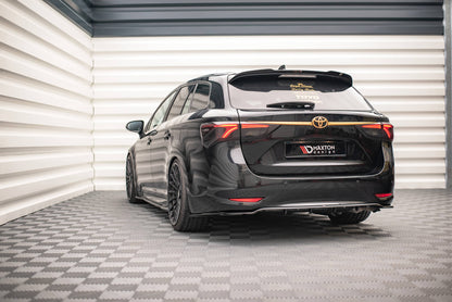 Mittlerer Diffusor Heck Ansatz DTM Look für Toyota Avensis Mk3 Facelift schwarz Hochglanz