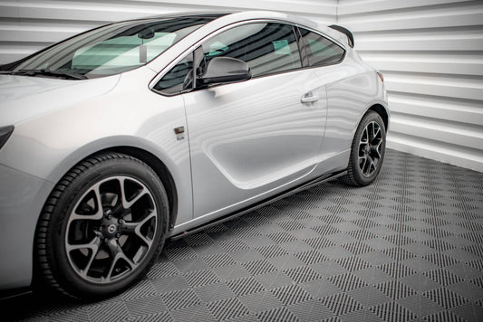 Seitenschweller Ansatz für Opel Astra GTC OPC-Line J schwarz matt