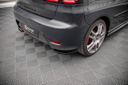 Heck Ansatz Flaps Diffusor für Seat Ibiza Cupra Mk3 schwarz Hochglanz