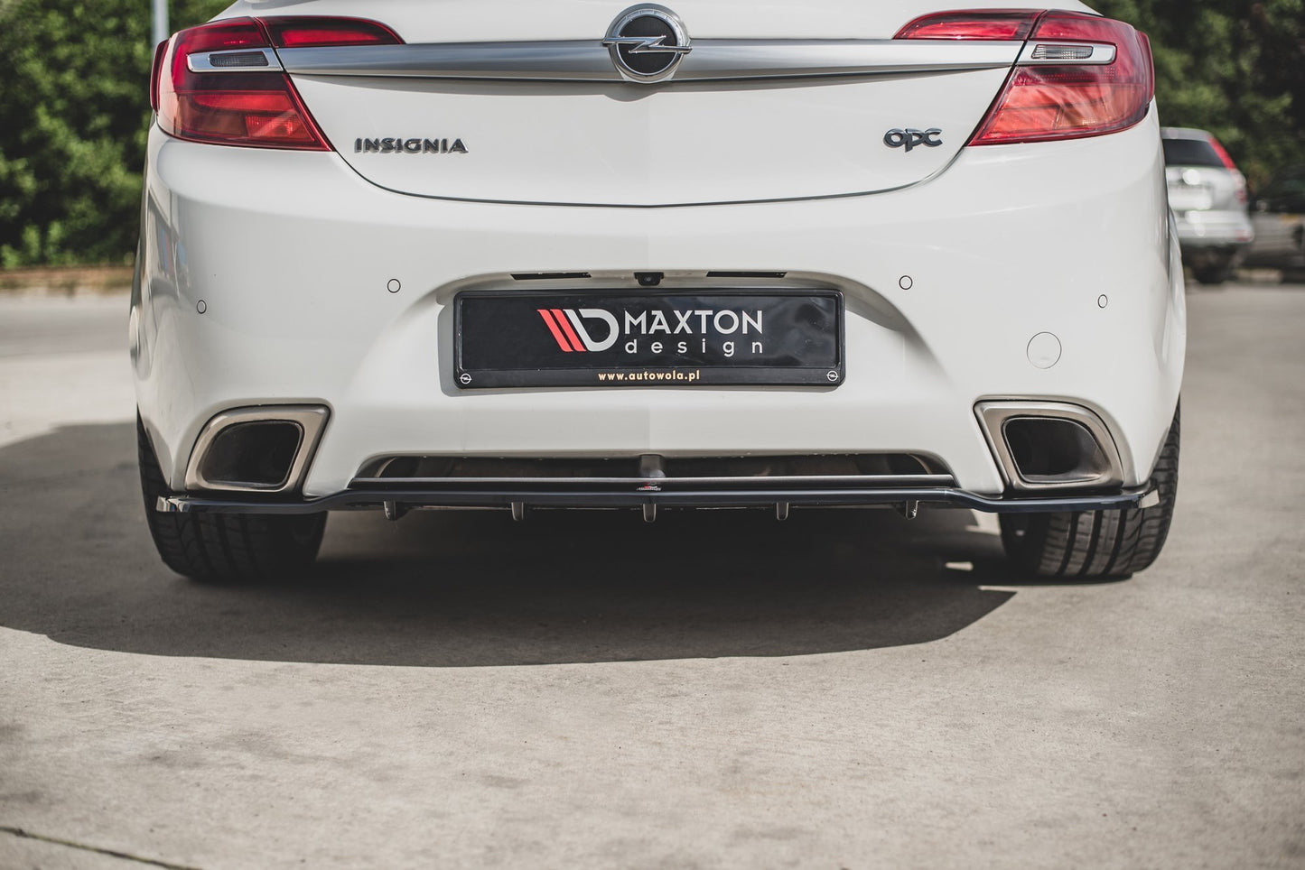 Mittlerer Diffusor Heck Ansatz DTM Look für Opel Insignia Mk. 1 OPC Facelift schwarz Hochglanz
