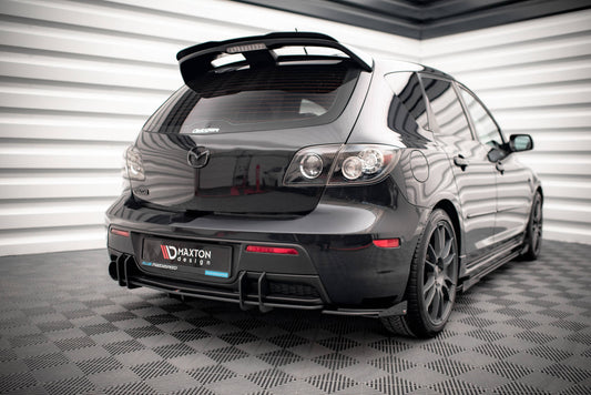 Hintere Seiten Flaps für Mazda 3 MPS Mk1 schwarz Hochglanz