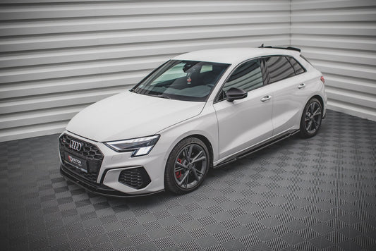Seitenschweller Ansatz für Audi S3 / A3 S-Line 8Y schwarz Hochglanz