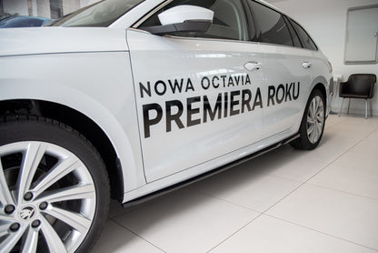 Seitenschweller Ansatz für V.2 für Skoda Octavia Mk4  schwarz matt