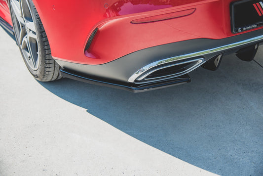 Heck Ansatz Flaps Diffusor für Mercedes-Benz CLA Shooting Brake AMG-Line X118 schwarz matt