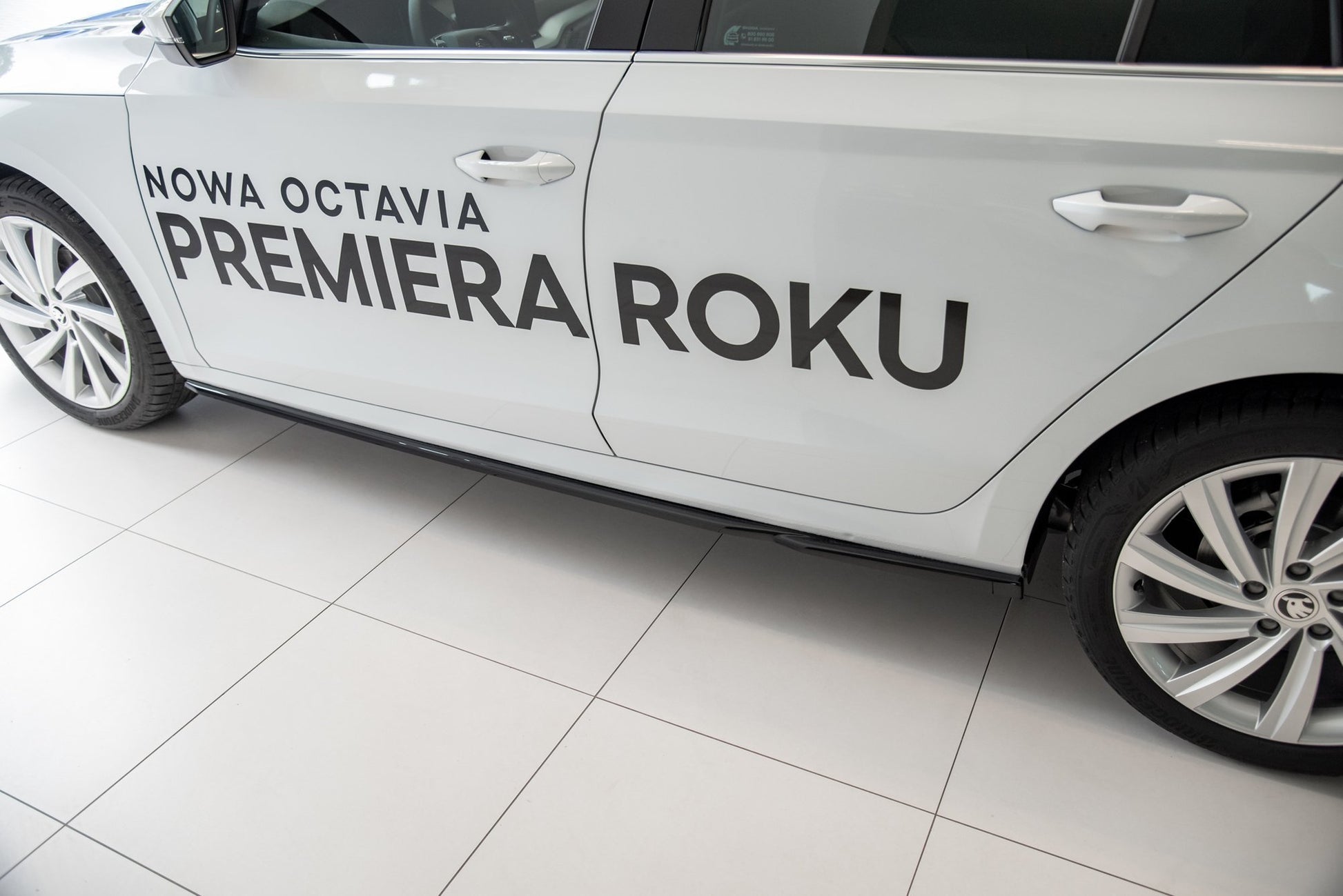 Seitenschweller Ansatz für V.2 für Skoda Octavia Mk4  schwarz matt