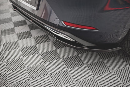 Mittlerer Diffusor Heck Ansatz für Seat Leon FR Hatchback Mk4 schwarz matt