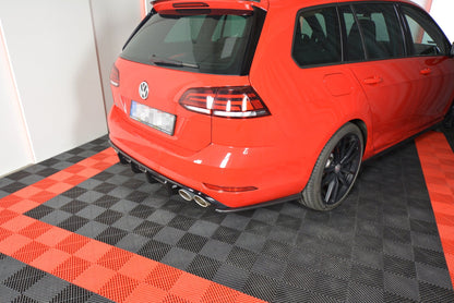 Heck Ansatz Flaps Diffusor V.1 für VW GOLF 7 R VARIANT FACELIFT  Carbon Look