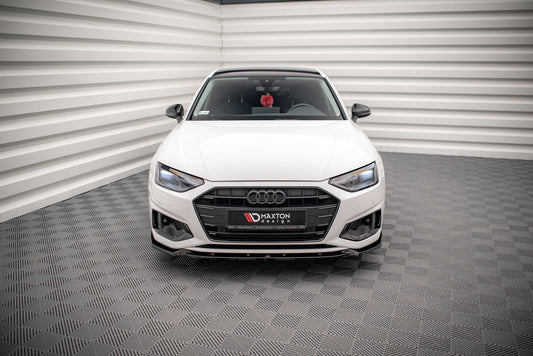 Front Ansatz V.1 für Audi A4 B9 Facelift schwarz Hochglanz