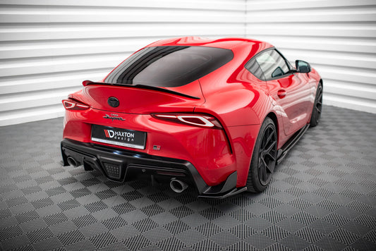 Heck Ansatz Flaps Diffusor V.3 für Toyota Supra Mk5 schwarz Hochglanz