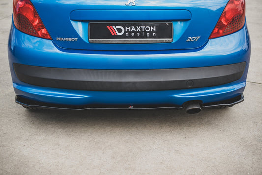 Heck Ansatz Flaps Diffusor für Peugeot 207 Sport schwarz matt