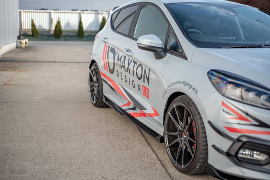 Seitenschweller Ansatz für V.4 Ford Fiesta Mk8 ST / ST-Line schwarz Hochglanz