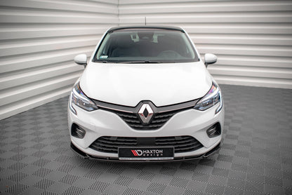 Front Ansatz V.1 für Renault Clio Mk5 schwarz Hochglanz