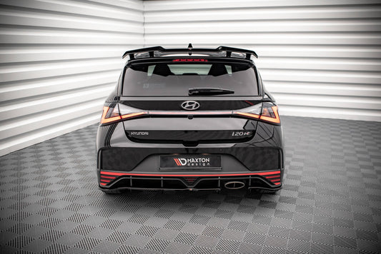 Mittlerer Diffusor Heck Ansatz DTM Look für Hyundai I20 N Mk3 schwarz matt