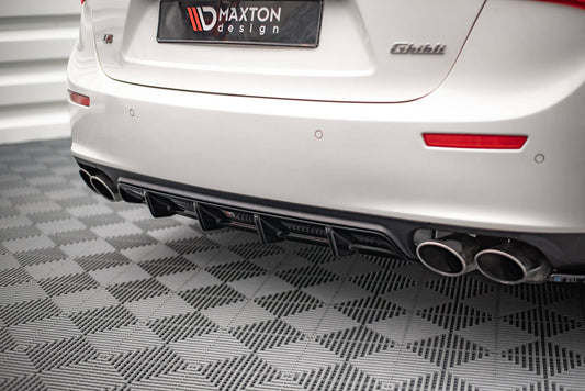 Diffusor Heck Ansatz für Maserati Ghibli Mk3 Carbon Look