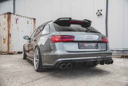 Diffusor Heck Ansatz für Audi S6 / A6 S-Line C7 FL schwarz matt