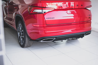 Mittlerer Diffusor Heck Ansatz DTM Look für Skoda Kodiaq RS Carbon Look