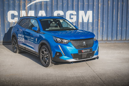 Front Ansatz V.1 für Peugeot 2008 Mk2 schwarz matt