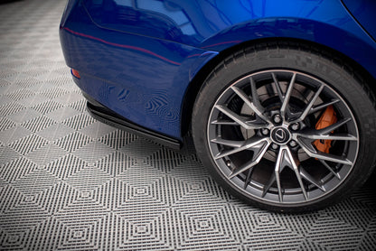 Heck Ansatz Flaps Diffusor für Lexus GS F Mk4 Facelift schwarz Hochglanz