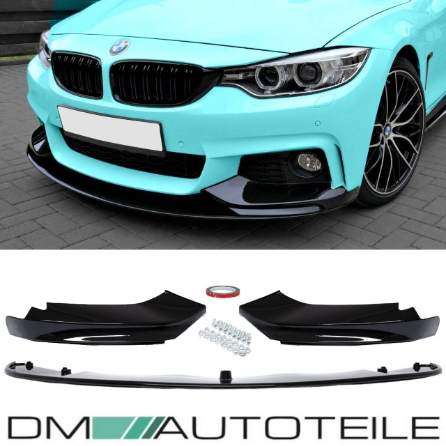 Frontspoiler Sport-Performance Glanz Schwarz passend für BMW F32 F33 F36 M-Paket