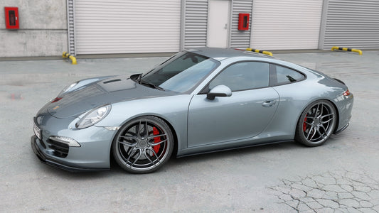Seitenschweller Ansatz für Porsche 911 Carrera 991 schwarz matt