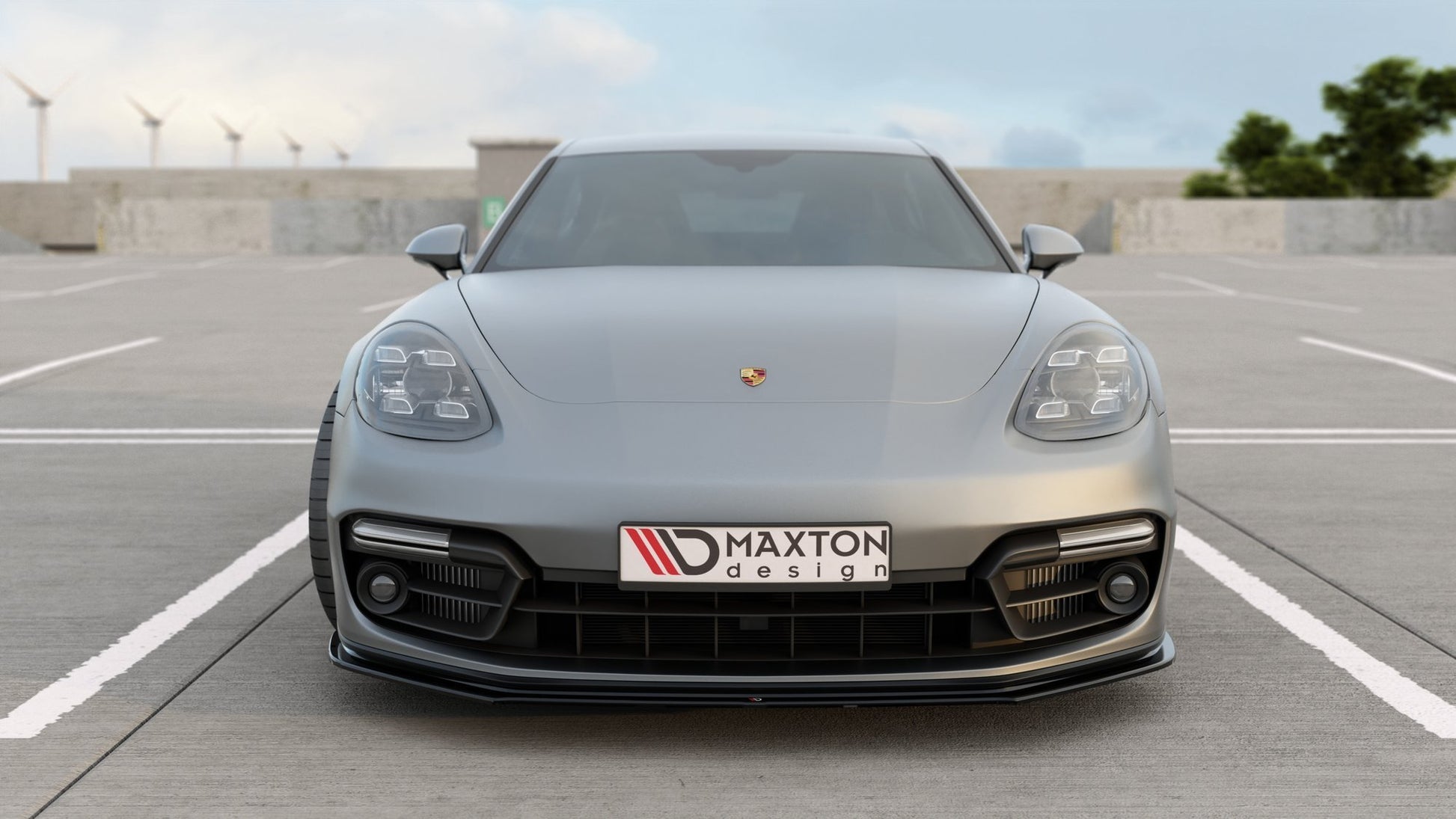 Front Ansatz für Porsche Panamera GTS 971 schwarz matt