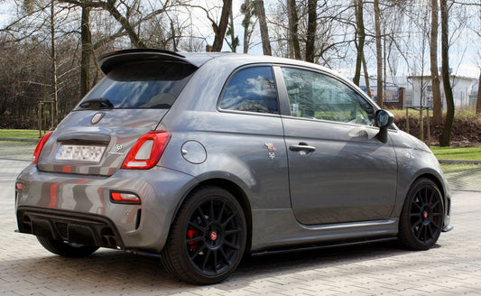 Spoiler CAP für FIAT 500 ABARTH MK1 FACELIFT schwarz Hochglanz