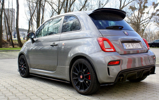 Seitenschweller Ansatz für FIAT 500 ABARTH MK1 FACELIFT schwarz matt